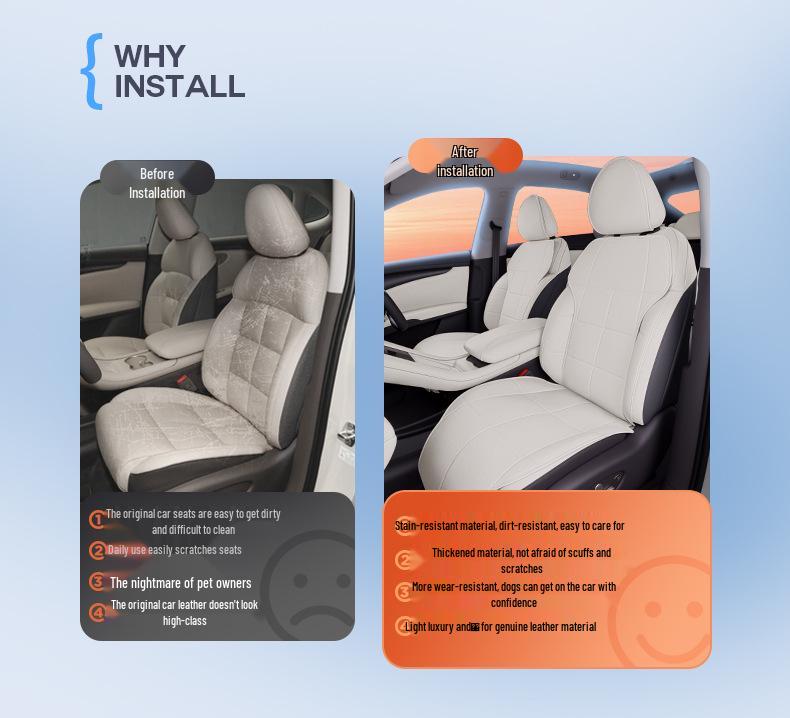 ZEEKR LS6 Genuine Leather Seat Cushion, Breathable & Ventilated, Four Seasons, Fits 2026 New Model 25 Cars