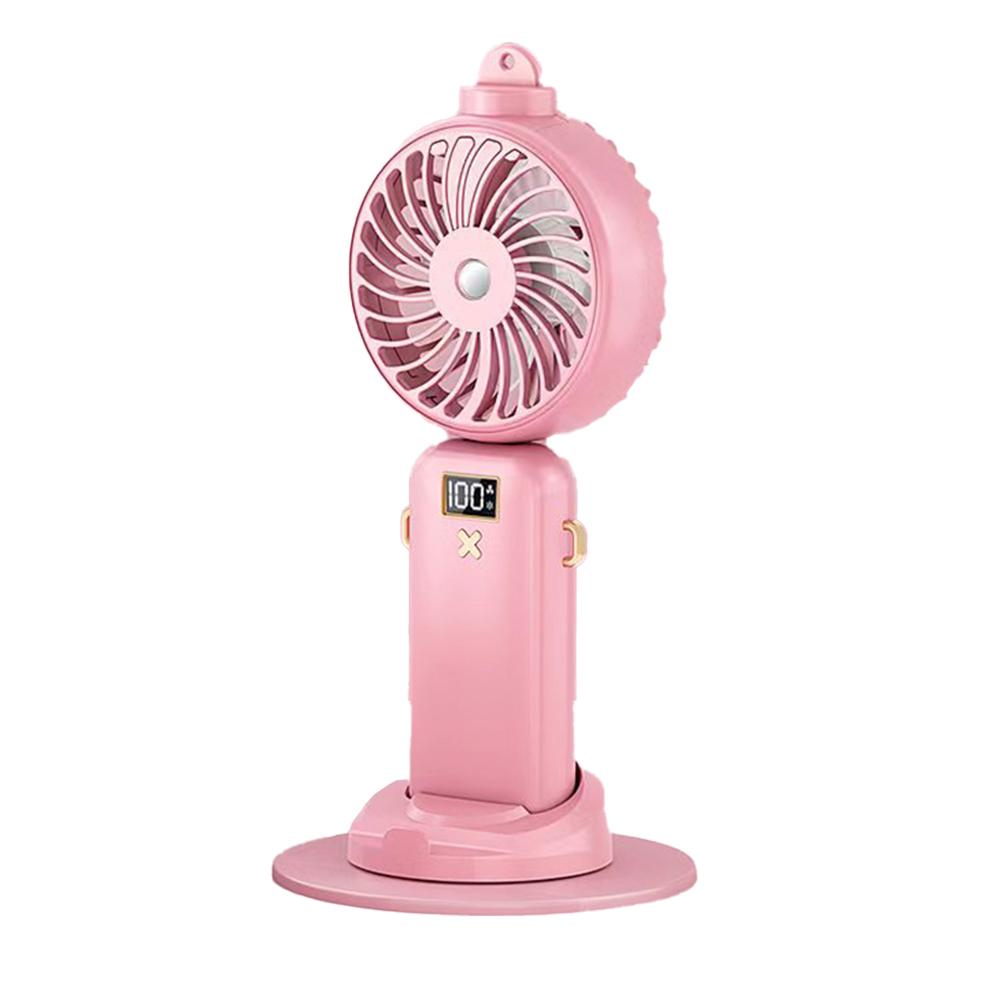 

Digital Folding Electric Fan 5 Speed Spray Cooling Fan for Office Bedroom School розовый