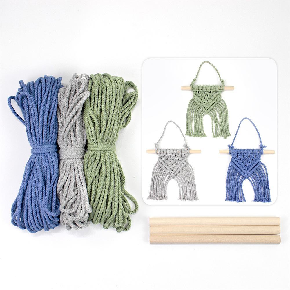 Cross-Border Best-Selling Mini Tapestry 3-Piece Set DIY Weaving Material Kit Polyester Bohemian Handmade Gift with Tutorial One size fits all