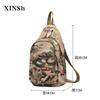 Camouflage Brusttasche Herren Umhängetasche Freizeit Sport Kleiner Rucksack Kopfhörerloch Herrentasche Crossbody Herrentasche