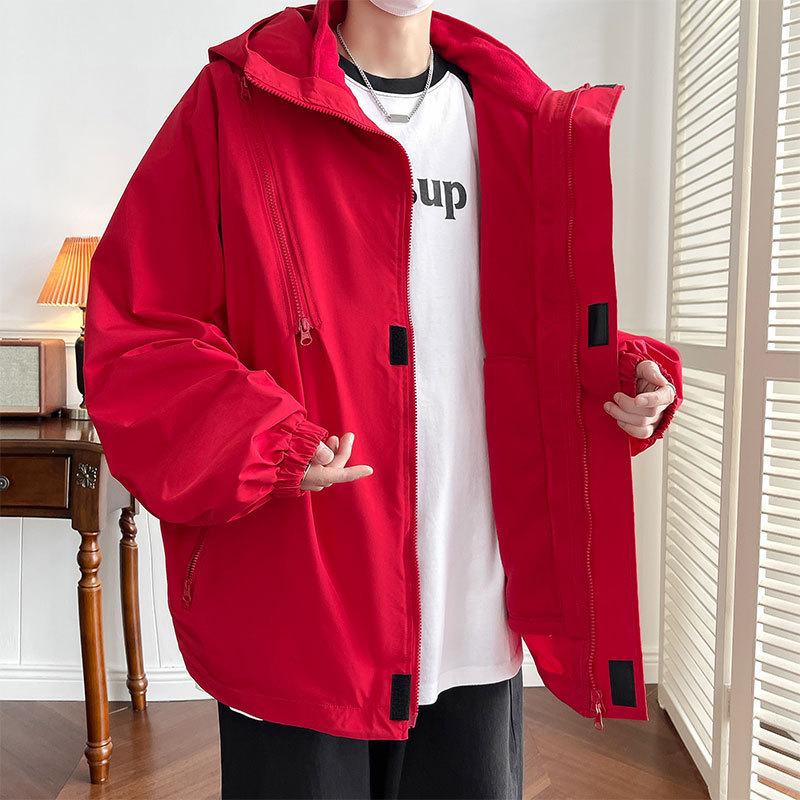

PG three-in-one jacket couple zipper removal two-piece set waterproof sports jacket male couple outdoor 5XL
