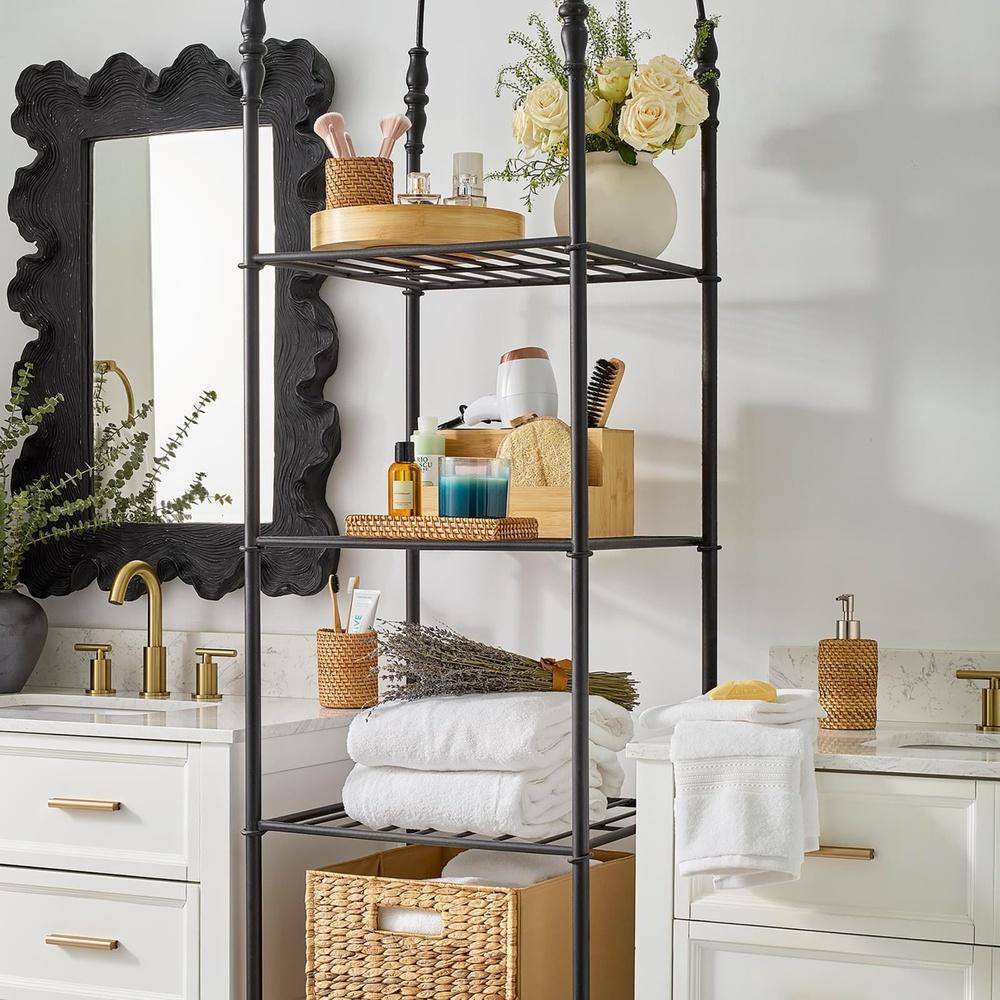 Natural Rattan Toothbrush Holder Eco-Friendly Bathroom Accessory Decorative Vanity Organizer Adult Toothbrush Storage Tropical