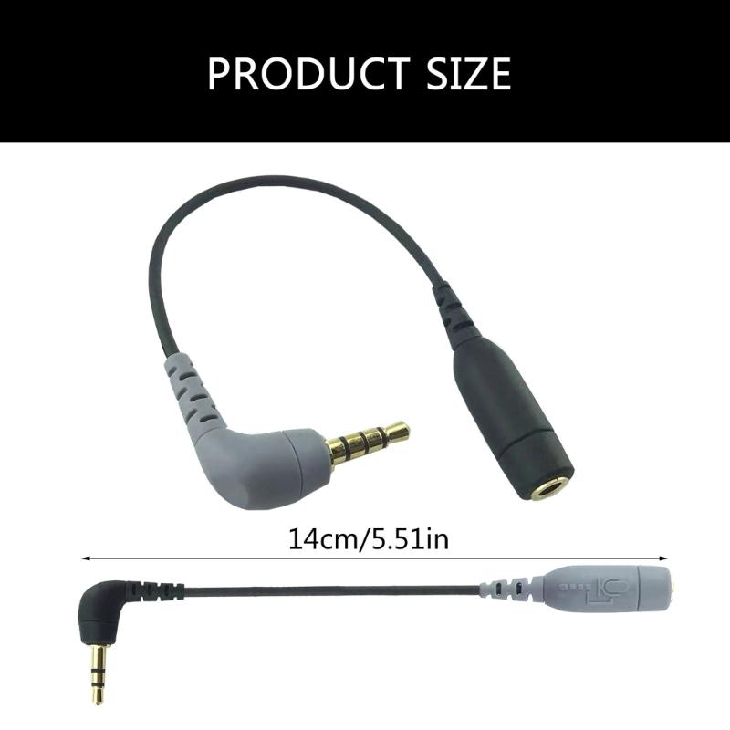 3.5mm to TRRS Microphone Cable Adaptor 3.5mm Female TRRS Microphone Adapter for SC3/SC4 Mic Camera Recording