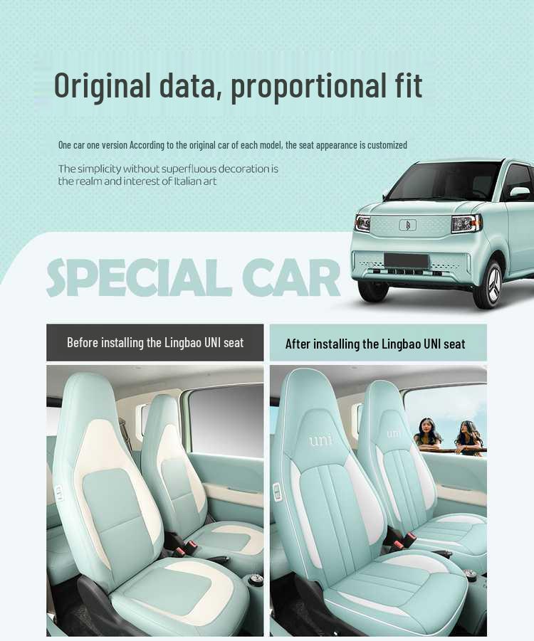Breathable Full Wrap-Around Seat Cushion for Lingbao UNI, Universal Car Seat Cover for All Seasons