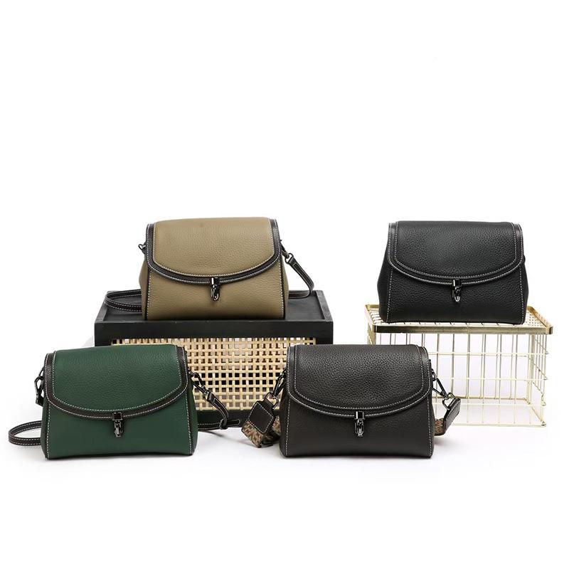 2026 Summer Women's Top-Grain Leather Crossbody - Compact Work-to-Weekend Square Bag, Ladies' Small Purse for Essentials