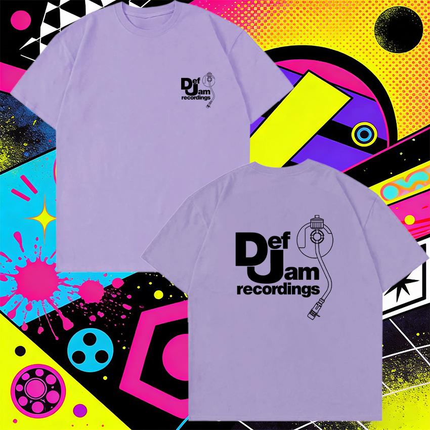 Heißer Verkauf Sommer Harajuku Streetwear Def Jam Recordings Grafik Kurzarm T-Shirt 100% Baumwolle Unisex Unisex Lässig Vintage T-Shirt