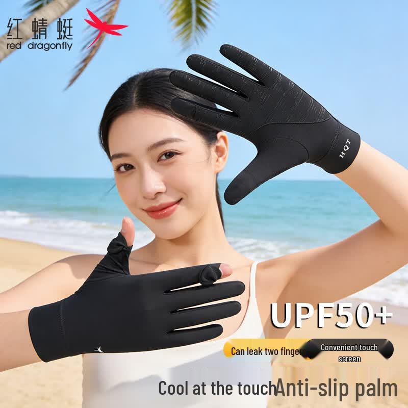 Red Dragonfly Women s Summer UV Protection Fingerless Gloves