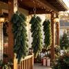 Plastic Artificial Christmas Wreath Realistic Lifelike Christmas Wreath Ornaments Creative Simulated Christmas Snow Twig