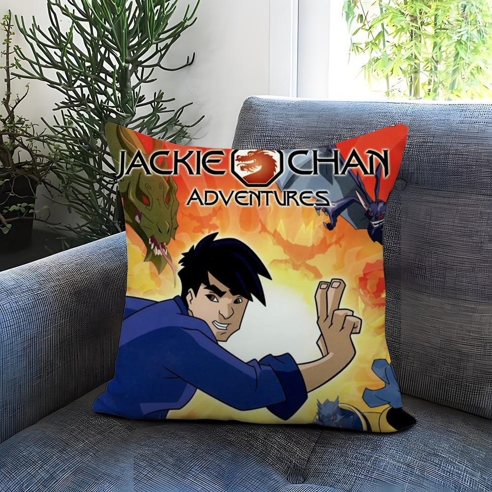 J-Jackie Chan A-Adventures Cushion Cover Comfortable Reversible Pillow Cover Ideal for Car Sofa Bedroom & Beyond