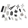20 Stück Edelstahl Kreuz/Fischgräten/Klinge Charms Anhänger DIY Halskette Ohrringe Armbänder Anhänger Schmuckherstellung Zubehör