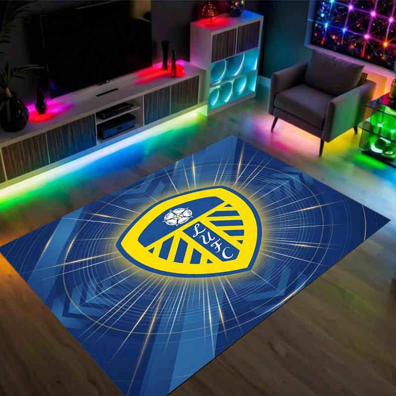 Leeds United Design Crystal Velvet Carpet Cozy Non?Slip Printed Rug For Bedroom Living Room Entrance