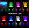 Smart PIR Motion Sensor Toilet Seat Night Light 8 Colors Waterproof Backlight For Toilet Bowl LED Luminaria Lamp WC Toilet Light