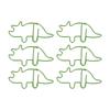100 Pcs Shaped Paper Clips Cyan Triceratops Shape Metal Portable Electroplating Process Office Clips