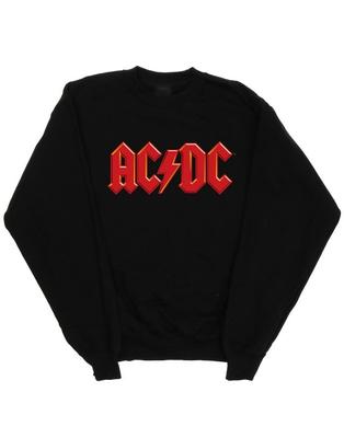 ACDC Herr Röd Logotyp Sweatshirt