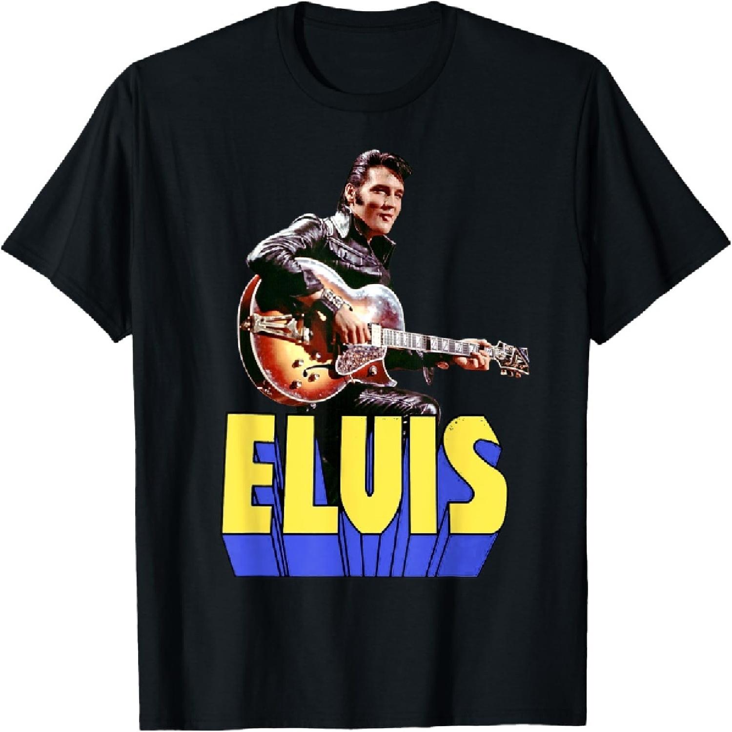 Elvis Presley Official Guitar Portrait T-Shirt XXXXXL разноцветный