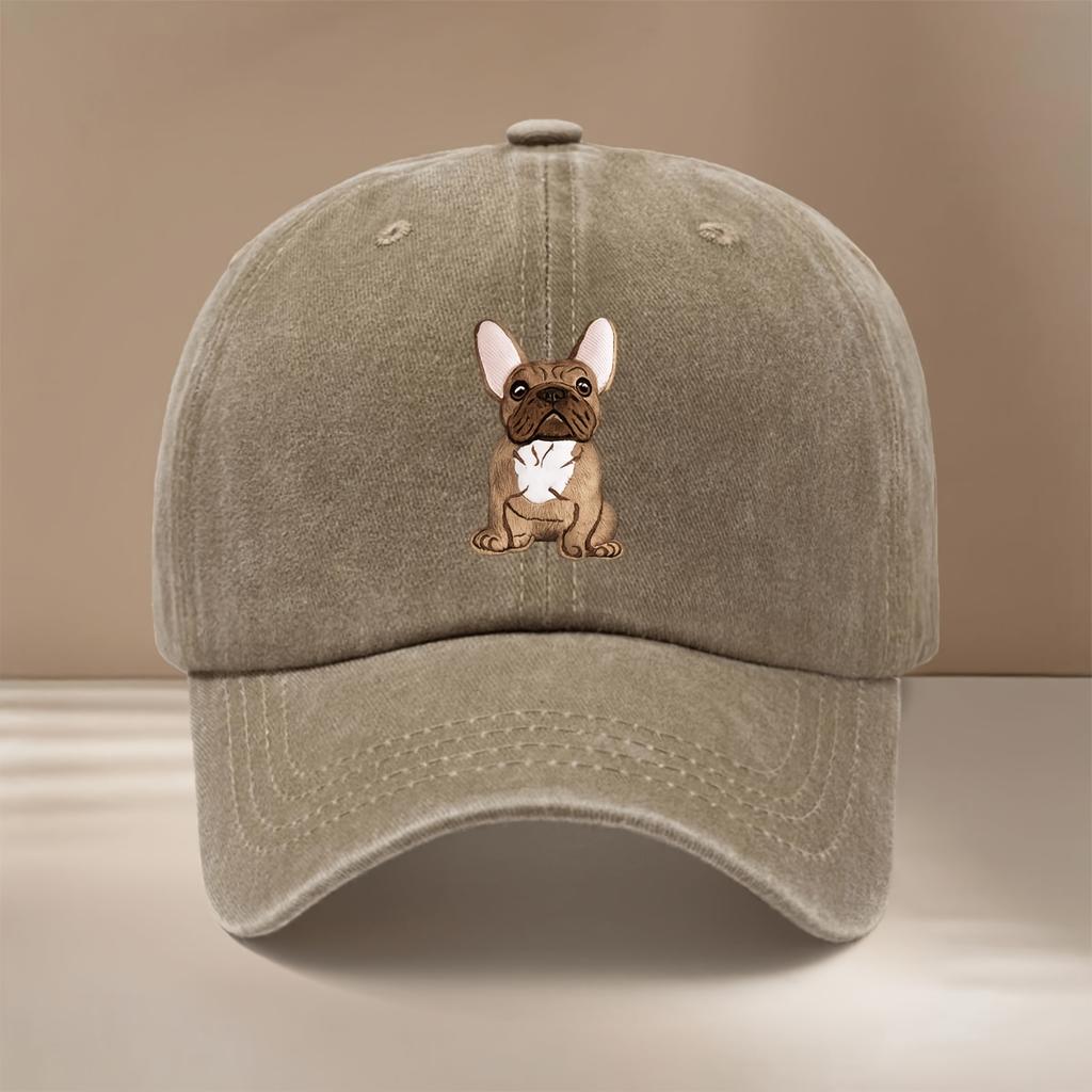 Ceci Est une Casquette de Baseball Imprimée Motif Bouledogue Français Facile Légère Taille Réglable Panneau Chapeau Unisexe Confort Individuel