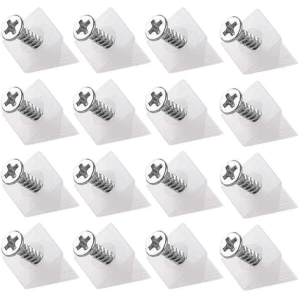 100pcs Drawer Supports Drawer Bottom Sagging Repair Fix Kit Furniture Chest Mending Wedges Plastic Angle Bracket With Matching Screws