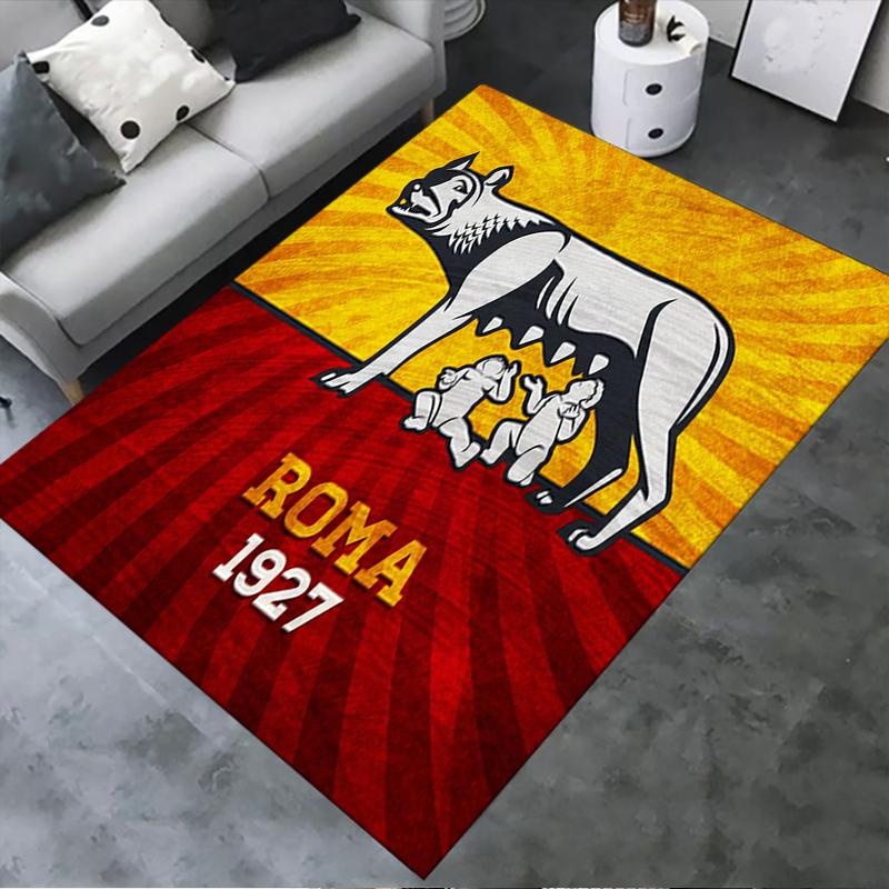 Nuovo Tappeto A.S. Roma 2025 per Soggiorno Camera da Letto Casa Decorazione Divano, Tappetino Antiscivolo per Giochi Bambini01