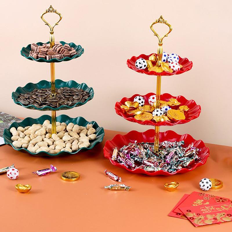 Vassoio per Macaron Torta Supporto Vassoio Frutta Supporto Espositore Cupcake Supporto Espositore Torta Vassoio Plastica Frutta Secca Decorazione Tavola Festa
