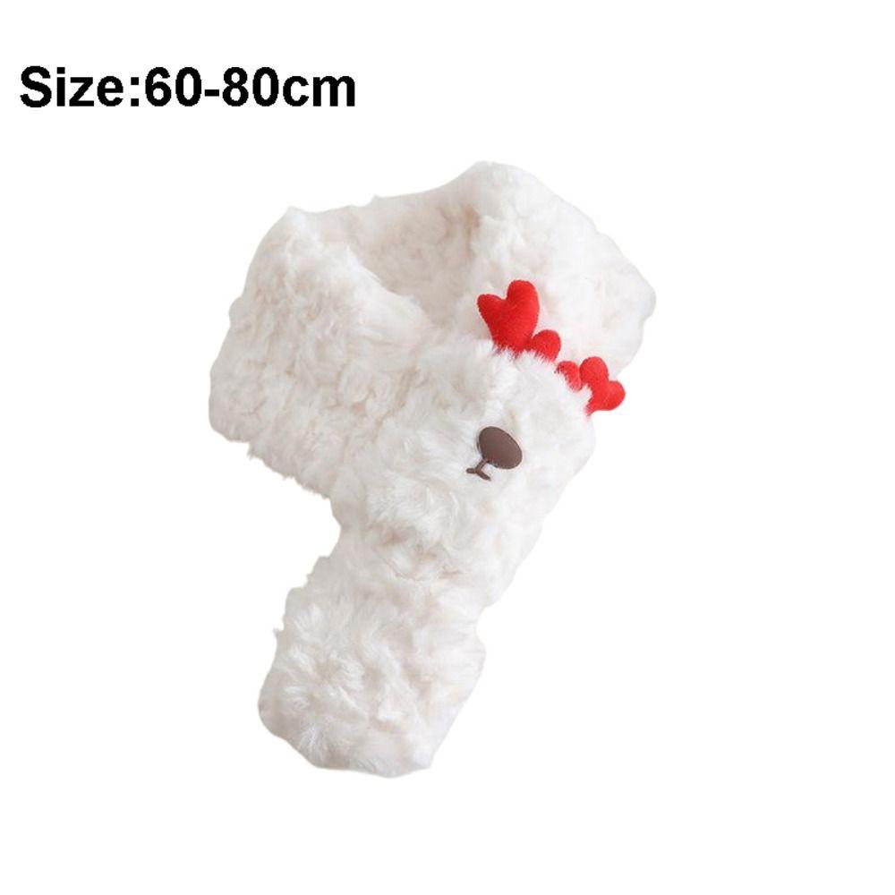 New Antlers Cross Scarf Soft Neck Scarf Windproof Thicken Neck Warmer Winter