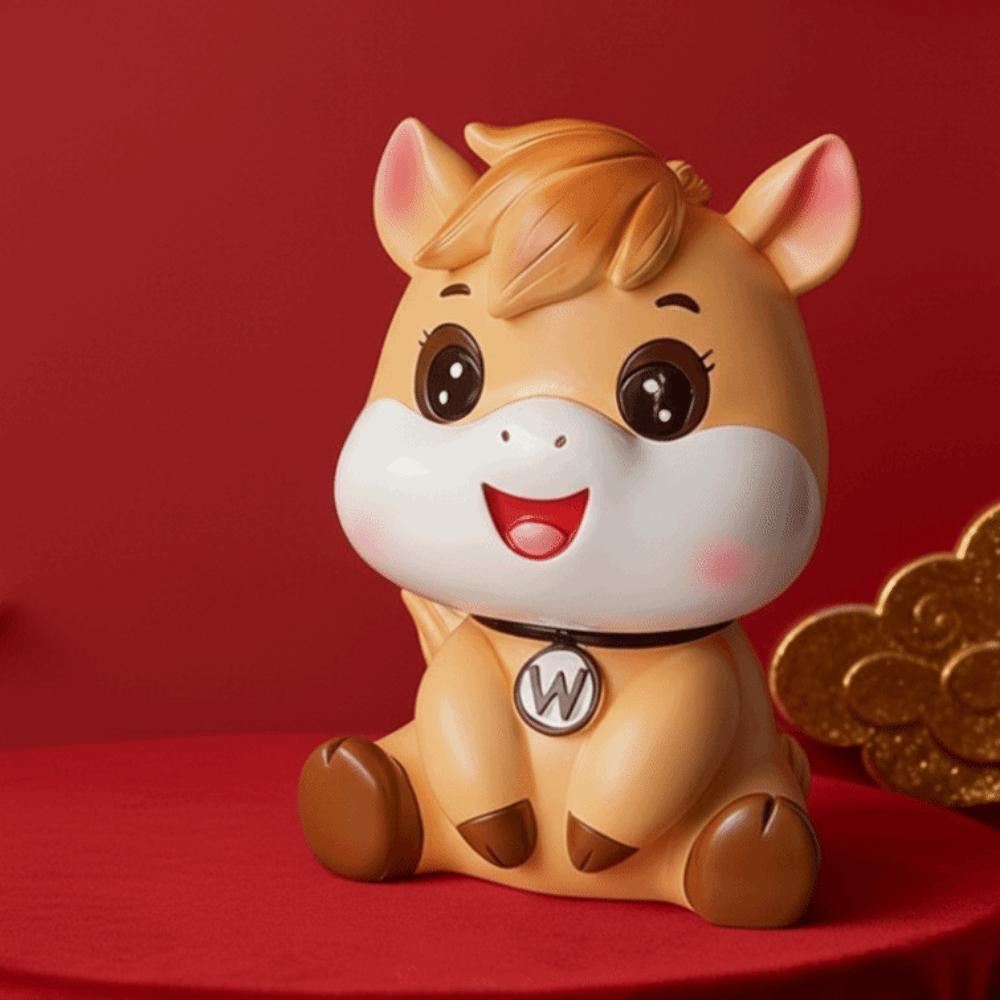 Anti Drop Horse Year Piggy Bank Decorative Horse Piggy Bank Ornament  Children/Kids