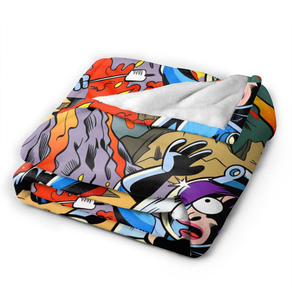 Futuramas Cartoon Comic Blanket  Soft Warm Fashion Plush Throw Blanket For Boy Girl Couch Chair Flannel Bedspread Bed Cover