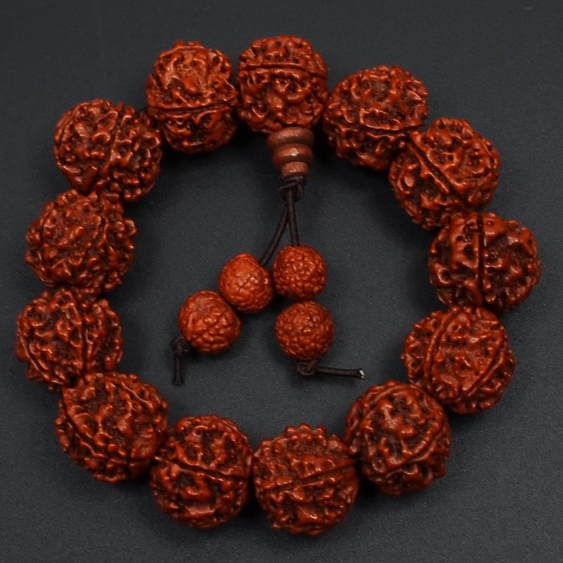Five-Petal Vajra Bodhi Bead Bracelet - Toothless Design, Buddhist Wenwan Ornament