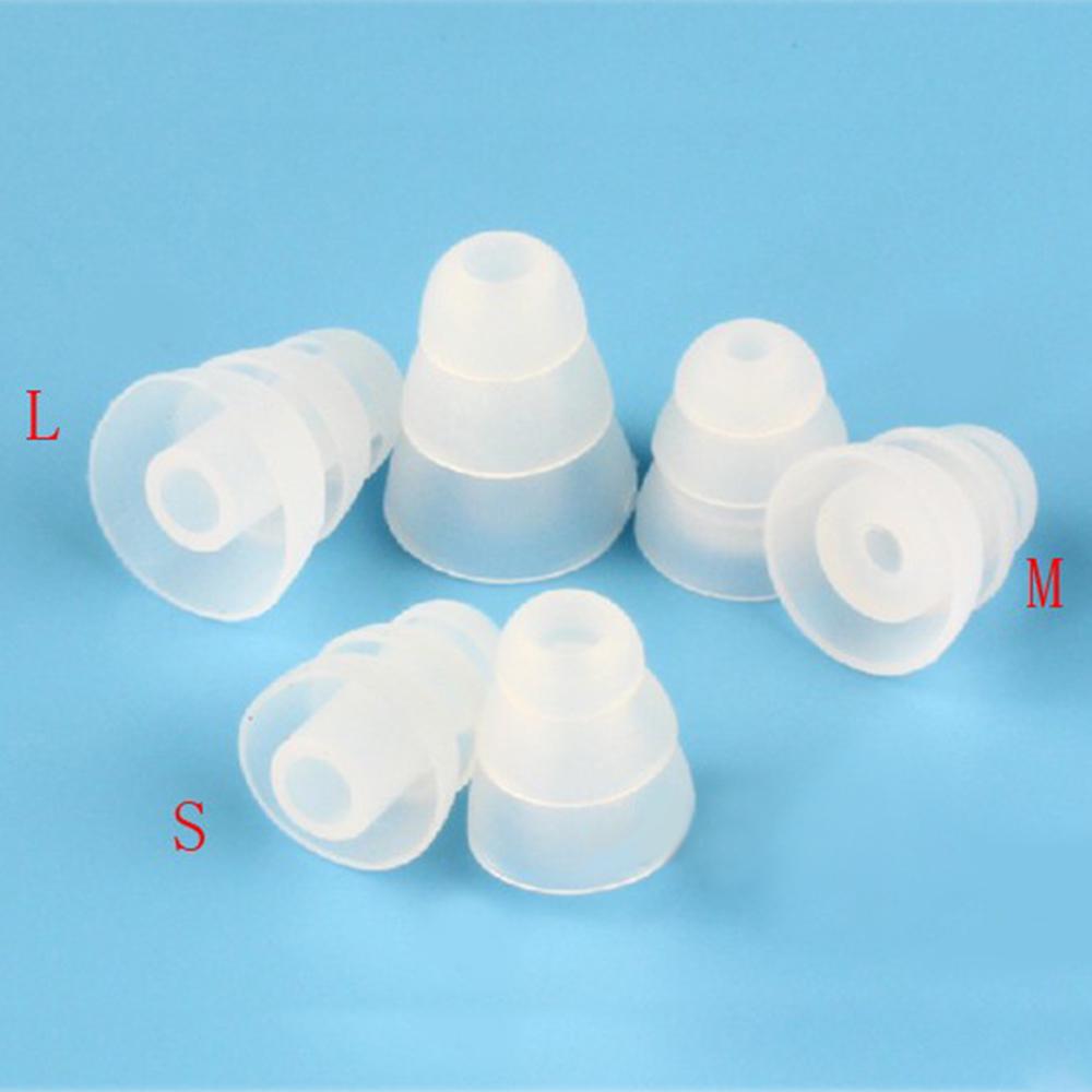 3 Pairs 6 PCS Three Layer Silicone In Ear Earphone Covers Cap Replacement Earbud Bud Tips Earbuds Eartips Earplug Ear