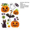 Double Sided Glass Stickers Cute Halloween Static Cling Window Stickers, Pumpkin Ghost Bat Black Cat Indoor Outdoor Festive Accents Decals,