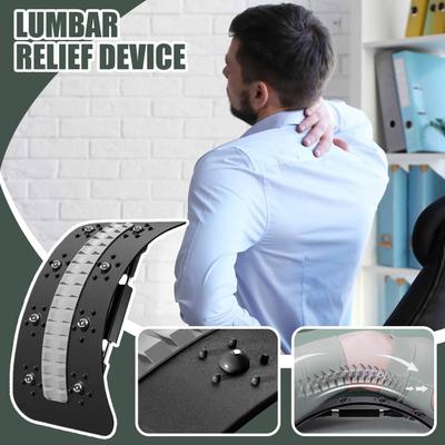 Lower Back Stretcher Waist Support Relieving Board Adjustable Upgraded Back Massager Pain Relief for Workout Sleeping Pilates