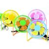 USB Cartoon Metal Fan Aluminum Leaf Mini Super Quiet Color Small Fan Iron Art Computer Fan