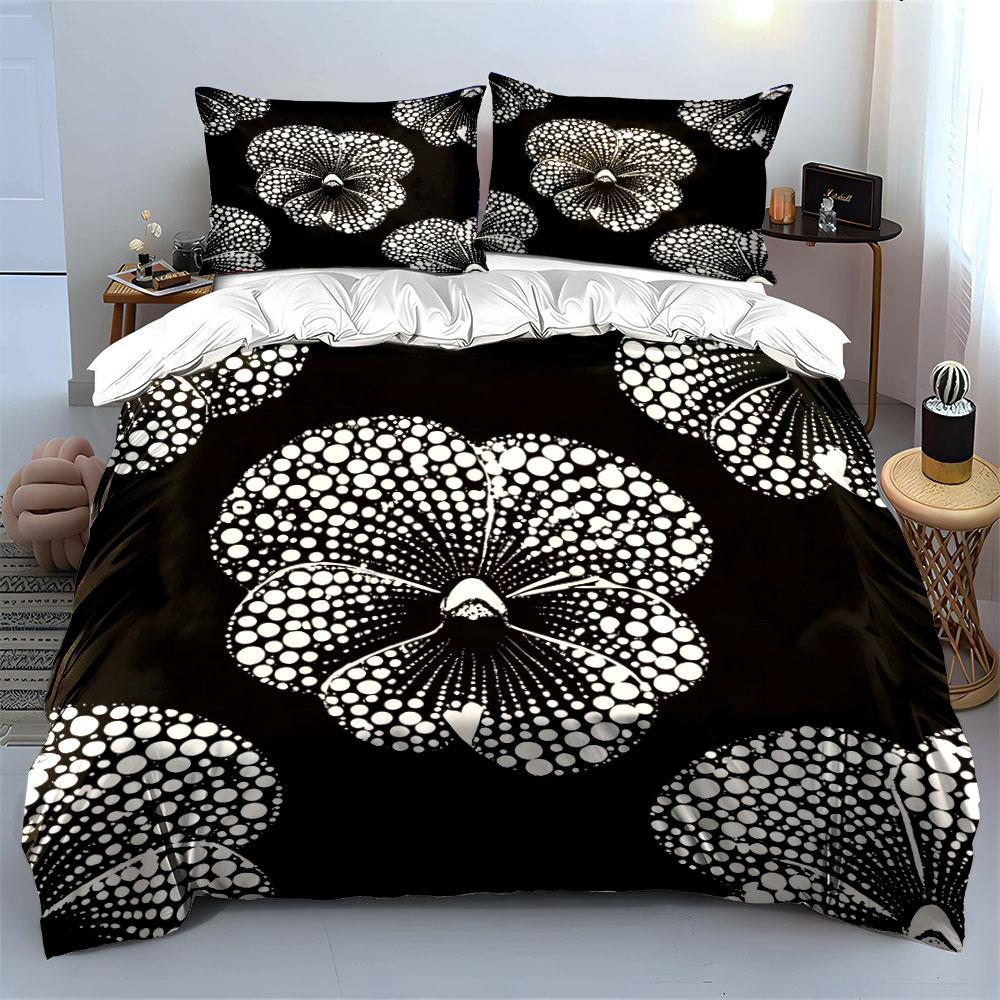 "Elegant Floral Pattern Bedding Set" Suitable for bedroom decor. Exquisite three-piece bedding set gift for kids and adults