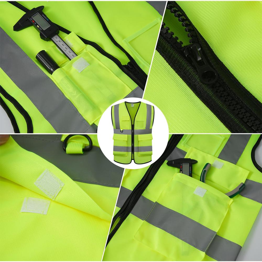 Custom Your Logo Workwear Vest Multi Pockets Construction Building Vests With Zipper Front Working Clothes For Women Men
