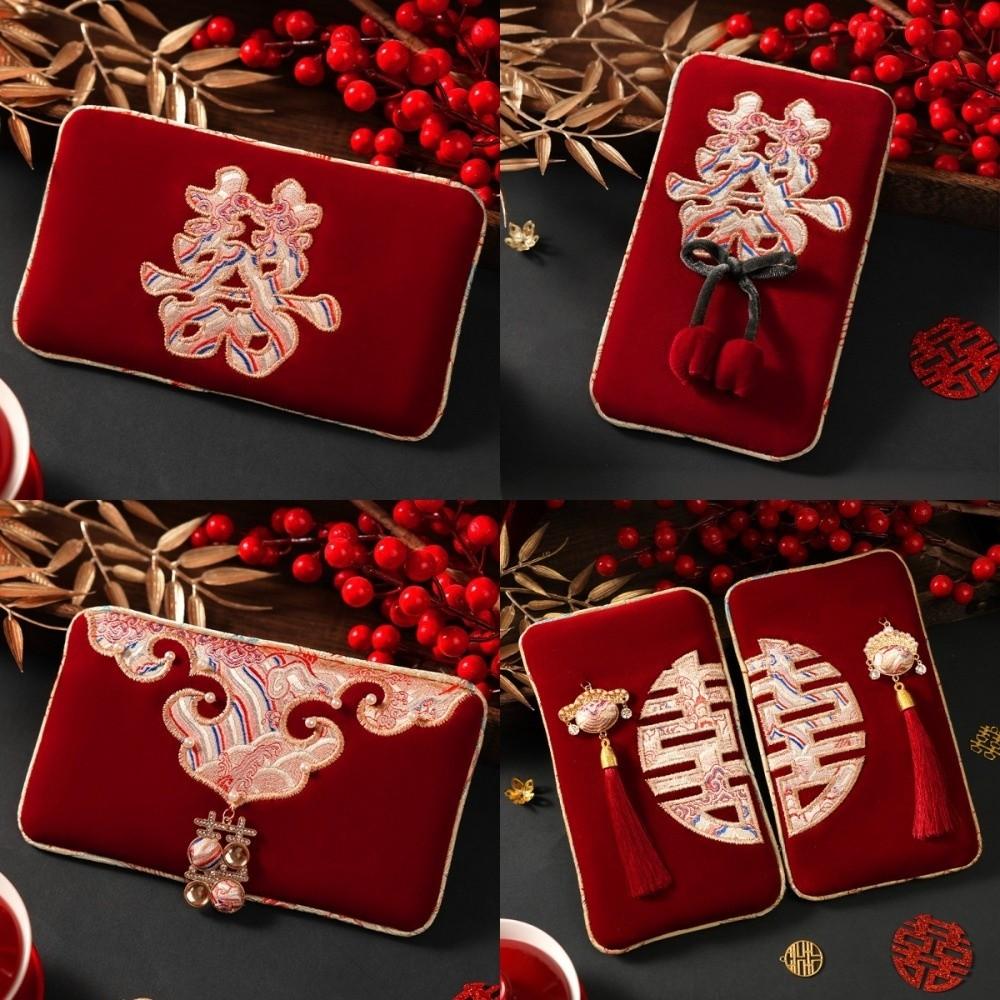 Chinese Style Wedding Money Pocket Large Capacity Red Packet New Year Red Envelope Spring Festival