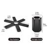 Black Pot Mat Dish Placemat Coaster Folding Heat Insulation High Temperature Pots And Pans Kitchen Gadgets Foldable Tripod Mat