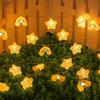 Creative LED Rainbow Star String Lights - Cloud Design for Kids' Rooms, Courtyard Decor, and Tent Atmosphere