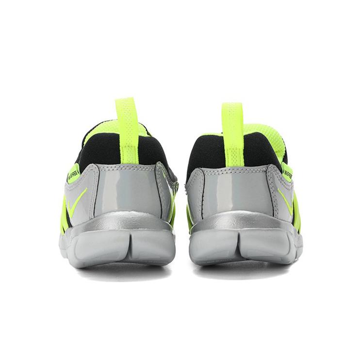 Nike Dynamo Free Y2K Abrasion Resistant Low top Toddler Shoes Gray Yellow Black Infant And Toddler CI1186-081