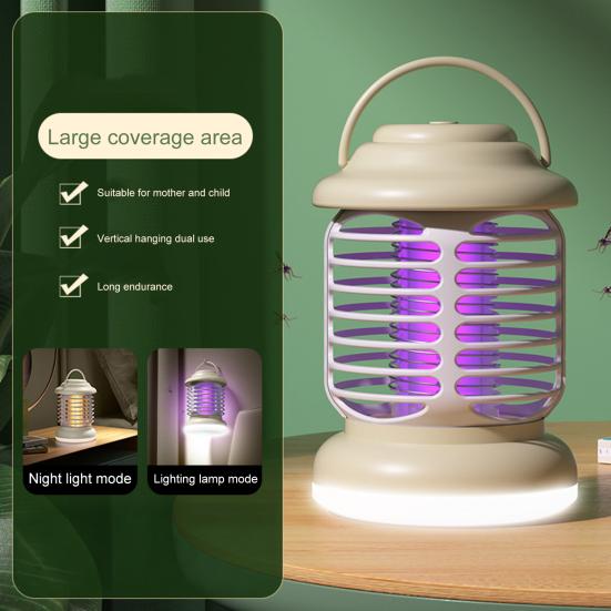 Mosquito Lamp USB Rechargeable IP66 Waterproof Safe To Use Outdoor Indoor Mosquito Zapper Electric Insect Fly Trap