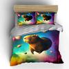 Capybara Galaxie Bettwäscheset Bettwäsche Bettbezug Set Bettbezug Kissenbezüge (1 * Bettbezug 2 * Kissenbezüge, ohne Bettdecke)