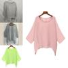 Trendy Plus Size Women's Irregular Hem T-shirt Kaftan Blouse For Versatile Everyday Fashion