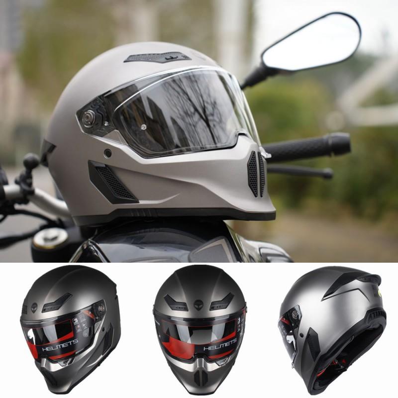 Retro Full Helmet Motorcycle Tail Wing Ventilation Bluetooth Position Four Seasons To Keep Warm