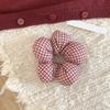1PC Little Flower Hair Band Party Red Black Filled Cotton New Love Bow Plaid Intestine Ring Hair Accessories Hair Rings Girls