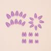 Solid Color Fake Nails Wearing Nail Light Purple Removable Nail Art Piece Simple Nail Piece European And American Almond Nail Patch