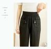 Harun Pants: Summer Elastic High Waisted Temperament Slimming Solid Color Thin Women's Casual Pants