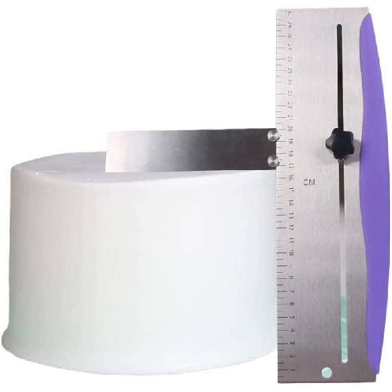 12 Inch Stainless Steel Cake Scraper, Leveler and Smoother, Icing Spatula, Perfect Tool for Icing, Frosting, Cream Edge. Adjustable Kitchen Spatula 1 Pieces