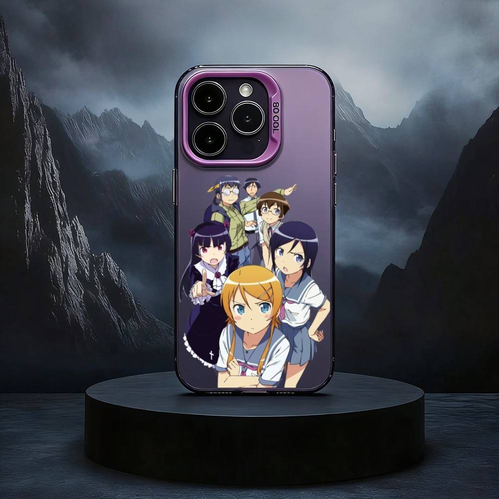 O-Oreimo-MO A-Anime Phone Case For iPhone17,16,15,14,13,12,11 Plus,Pro Max Black Candy silver phone case iPhone13PRO