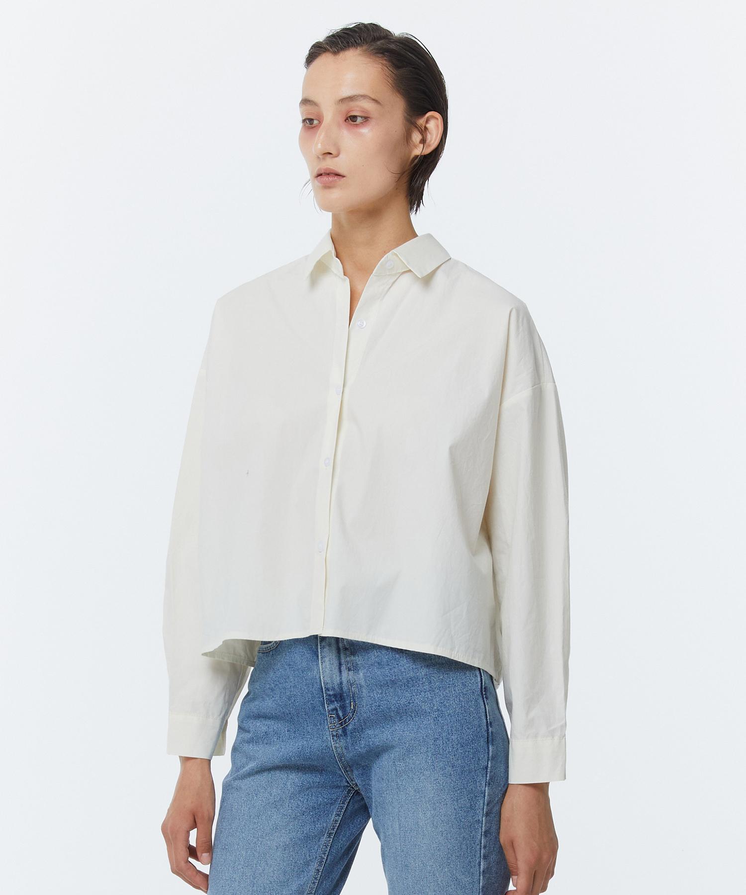 Kimdo Back Slit Cropped Shirt Ivory F
