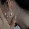BF CLUB 925 Sterling Silver Vintage Earrings For Women Trendy Big Gold Earring Jewelry Prevent Allergy Party Accessories