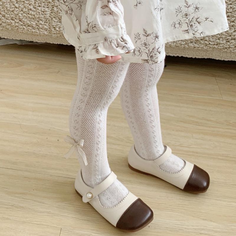 Summer Children's Pantyhose Girls' Leggings Mesh Thin Socks Princess Baby Bow Mosquito Tights