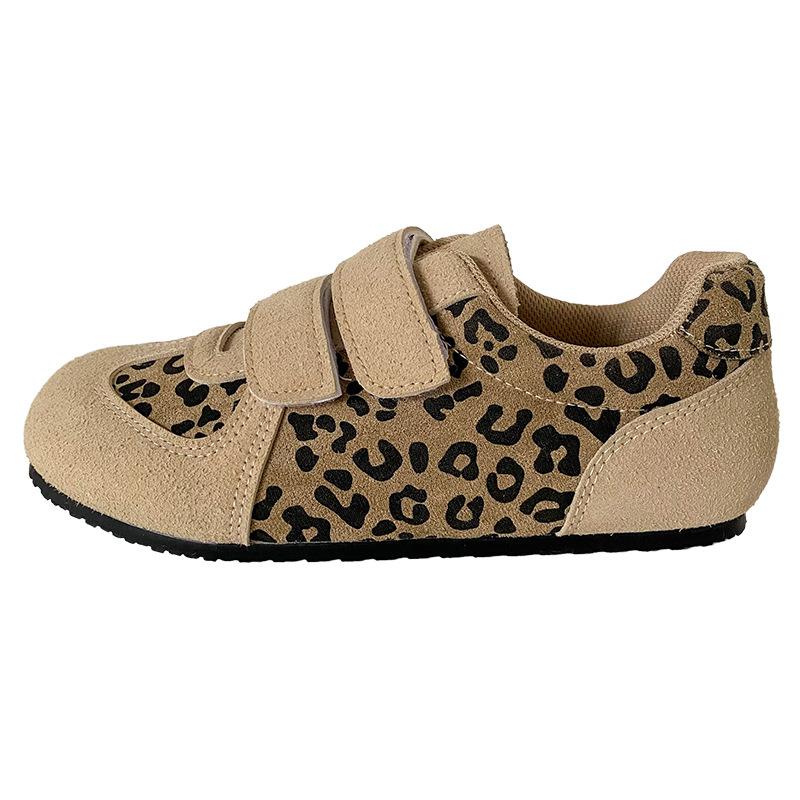 

A9864 latex insole Velcro leopard print German training shoes women s board shoes 2024 new Hong Kong style chic retro niche 40
